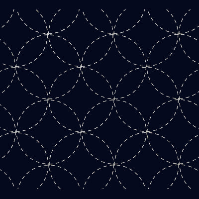 刺し子 花ふきん 七宝つなぎ