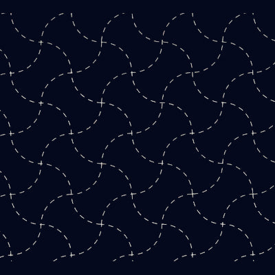 刺し子 花ふきん 分銅つなぎ