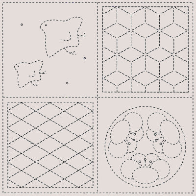 刺し子 花ふきん 絵あわせ