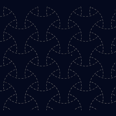 刺し子 花ふきん 丸毘沙門