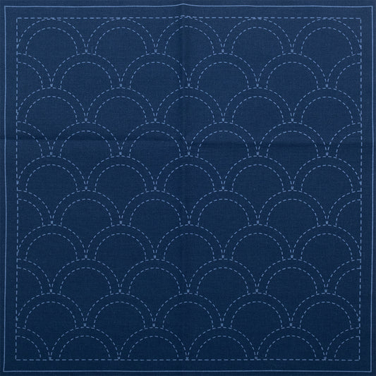 青海波/六角形(紺)