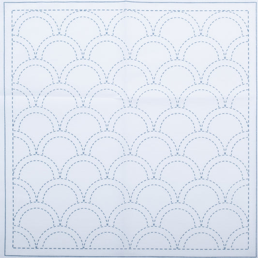 青海波/六角形(白)