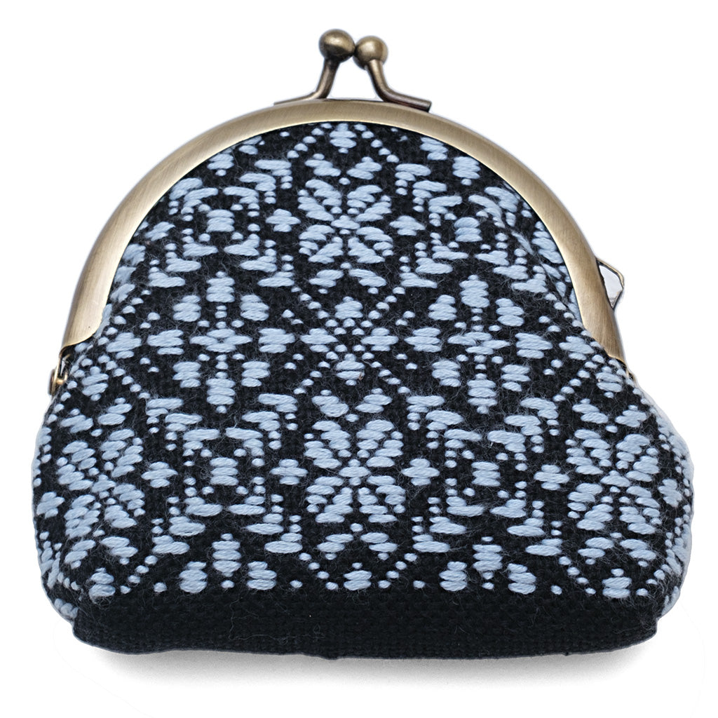 がま口ポーチ丸型(黒)