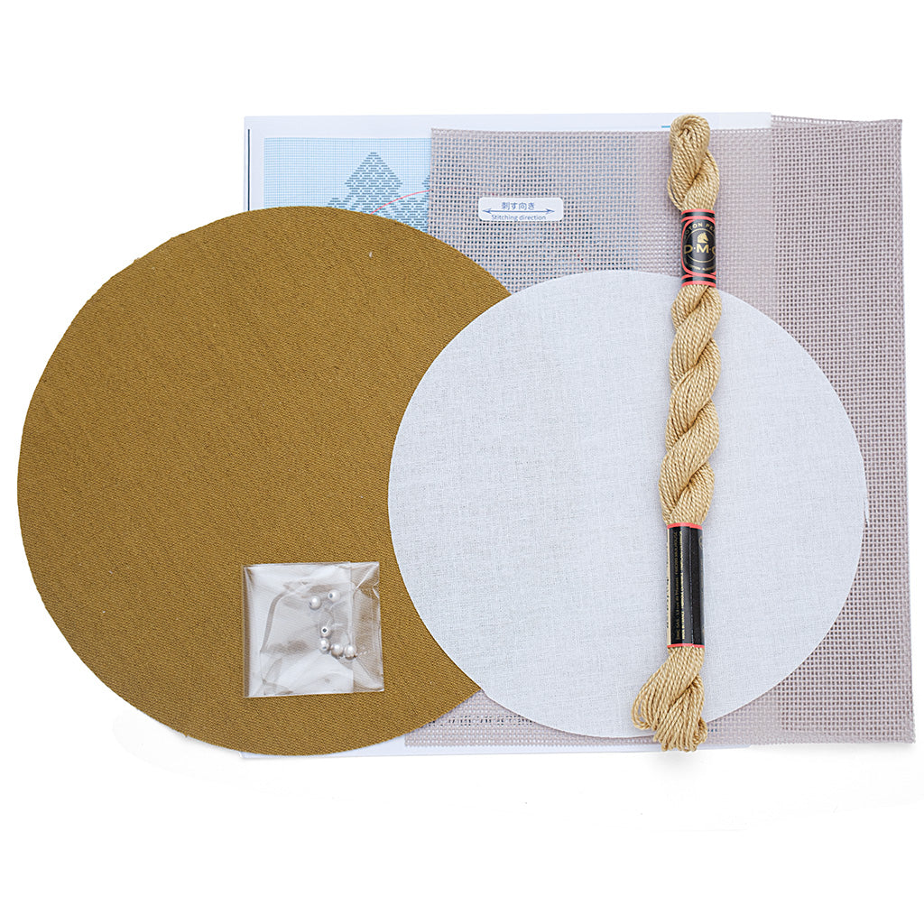 こぎん刺しのうつわ -うす茶-