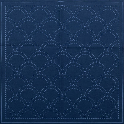 青海波/六角形(紺)