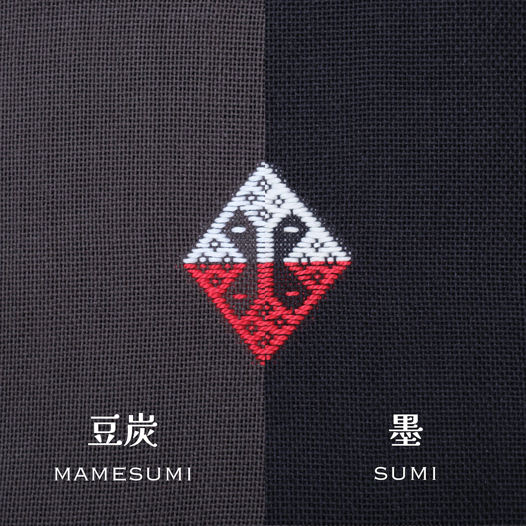 三つ豆さん別注色 ペリープル(綿)  豆炭(まめすみ)